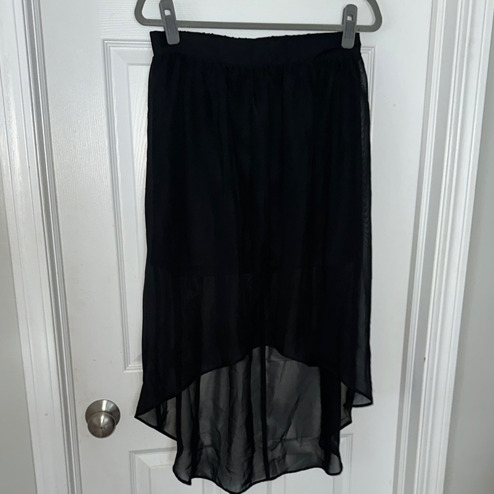 No Boundaries Black High Low Skirt